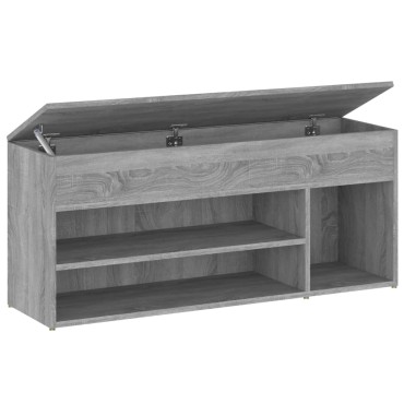 vidaXL Παπουτσοθήκη Γκρι Sonoma 105x30x45cm από Επεξεργασμένο Ξύλο