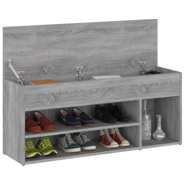 vidaXL Παπουτσοθήκη Γκρι Sonoma 105x30x45cm από Επεξεργασμένο Ξύλο