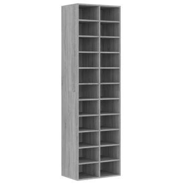 vidaXL Παπουτσοθήκη Γκρι Sonoma 54x34x183cm Επεξεργασμένο Ξύλο
