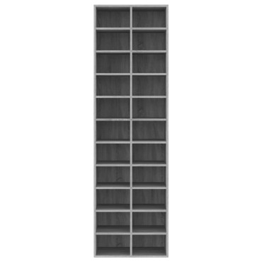 vidaXL Παπουτσοθήκη Γκρι Sonoma 54x34x183cm Επεξεργασμένο Ξύλο