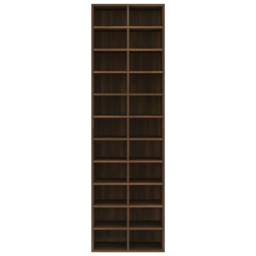 vidaXL Παπουτσοθήκη Καφέ Δρυς 54x34x183cm από Επεξεργασμένο Ξύλο