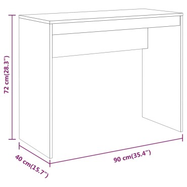 vidaXL Γραφείο Καπνιστή Δρυς 90x40x72cm από Επεξεργασμένο Ξύλο 1 τεμ.