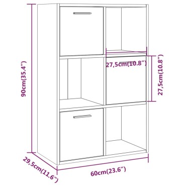 vidaXL Ντουλάπι Αποθήκευσης Καπνιστή Δρυς 60x29,5x90cm 1 τεμ.