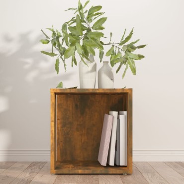 vidaXL Τραπέζι Βοηθητικό Καπνιστή Δρυς 33x33x34,5cm Επεξεργ. Ξύλο
