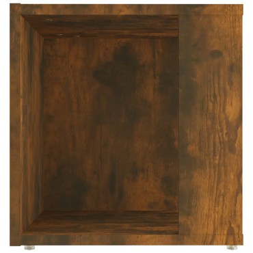 vidaXL Τραπέζι Βοηθητικό Καπνιστή Δρυς 33x33x34,5cm Επεξεργ. Ξύλο