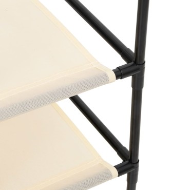 vidaXL Ντουλάπι Αποθηκευτικό με 6 Συρτάρια Κρεμ 55x29x55cm Ατσάλινο 1 τεμ.