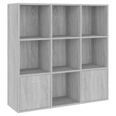 vidaXL Βιβλιοθήκη Γκρι Sonoma 98x30x98cm 1 τεμ.