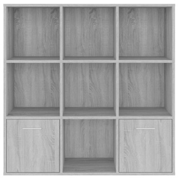 vidaXL Βιβλιοθήκη Γκρι Sonoma 98x30x98cm 1 τεμ.