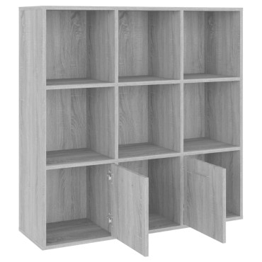vidaXL Βιβλιοθήκη Γκρι Sonoma 98x30x98cm 1 τεμ.
