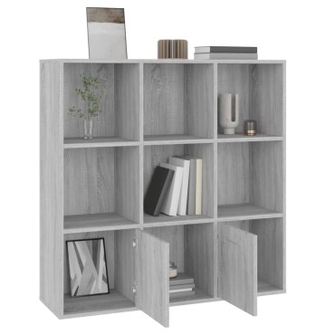 vidaXL Βιβλιοθήκη Γκρι Sonoma 98x30x98cm 1 τεμ.