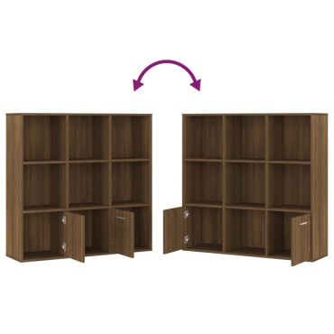 vidaXL Βιβλιοθήκη Καφέ Δρυς 98x30x98cm 1 τεμ.