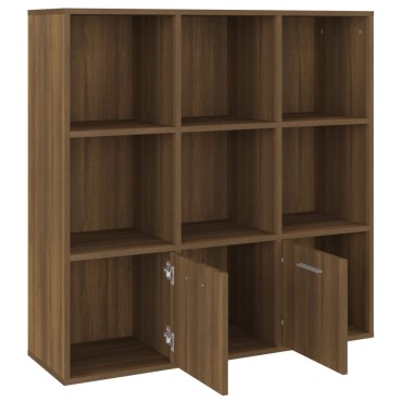 vidaXL Βιβλιοθήκη Καφέ Δρυς 98x30x98cm 1 τεμ.