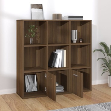 vidaXL Βιβλιοθήκη Καφέ Δρυς 98x30x98cm 1 τεμ.