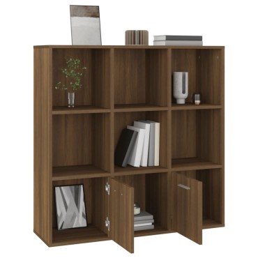 vidaXL Βιβλιοθήκη Καφέ Δρυς 98x30x98cm 1 τεμ.