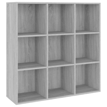 vidaXL Βιβλιοθήκη Γκρι Sonoma 98x29x97,5cm 1 τεμ.