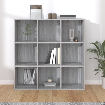 vidaXL Βιβλιοθήκη Γκρι Sonoma 98x29x97,5cm 1 τεμ.