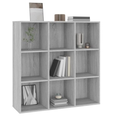 vidaXL Βιβλιοθήκη Γκρι Sonoma 98x29x97,5cm 1 τεμ.