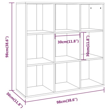 vidaXL Βιβλιοθήκη Καφέ Δρυς 98x29x97,5cm 1 τεμ.