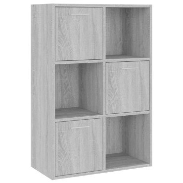 vidaXL Ντουλάπι Αποθήκευσης Γκρι Sonoma 60x29,5x90cm 1 τεμ.