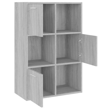 vidaXL Ντουλάπι Αποθήκευσης Γκρι Sonoma 60x29,5x90cm 1 τεμ.