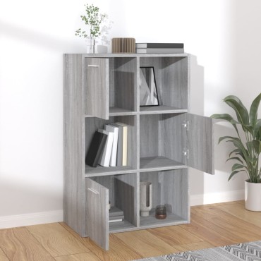 vidaXL Ντουλάπι Αποθήκευσης Γκρι Sonoma 60x29,5x90cm 1 τεμ.