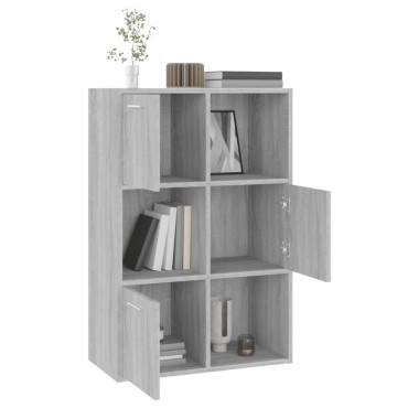 vidaXL Ντουλάπι Αποθήκευσης Γκρι Sonoma 60x29,5x90cm 1 τεμ.