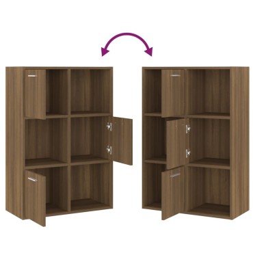 vidaXL Ντουλάπι Αποθήκευσης Καφέ Δρυς 60x29,5x90cm 1 τεμ.