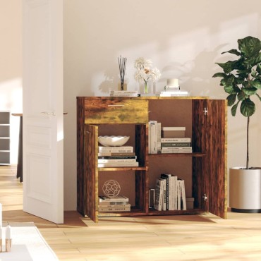vidaXL Ντουλάπι Καπνιστή Δρυς 80x36x75cm Επεξεργασμένο Ξύλο 1 τεμ.