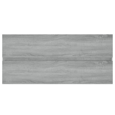 vidaXL Ντουλάπι Νιπτήρα Γκρι Sonoma 100x38,5x45cm Επεξεργασμένο Ξύλο 1 τεμ.