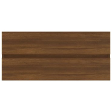 vidaXL Ντουλάπι Νιπτήρα Καφέ Δρυς 100x38,5x45cm Επεξεργασμένο Ξύλο 1 τεμ.