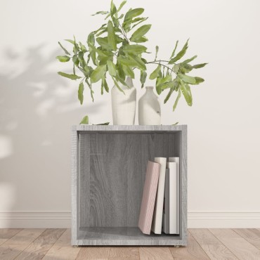 vidaXL Τραπέζι Βοηθητικό Γκρι Sonoma 33x33x34,5cm Επεξεργασμένο Ξύλο