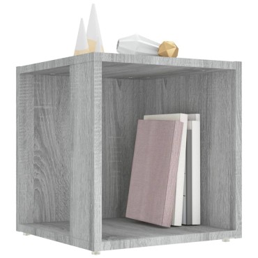 vidaXL Τραπέζι Βοηθητικό Γκρι Sonoma 33x33x34,5cm Επεξεργασμένο Ξύλο