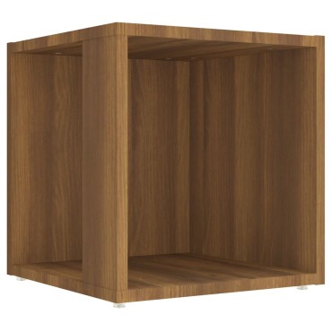 vidaXL Τραπέζι Βοηθητικό Καφέ Δρυς 33x33x34,5cm Επεξεργασμένο Ξύλο