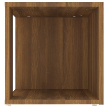 vidaXL Τραπέζι Βοηθητικό Καφέ Δρυς 33x33x34,5cm Επεξεργασμένο Ξύλο