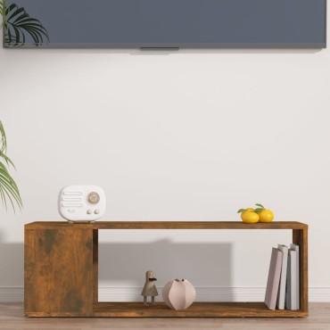 vidaXL Έπιπλο Τηλεόρασης Καπνιστή Δρυς 100x24x32cm από Επεξεργ. Ξύλο