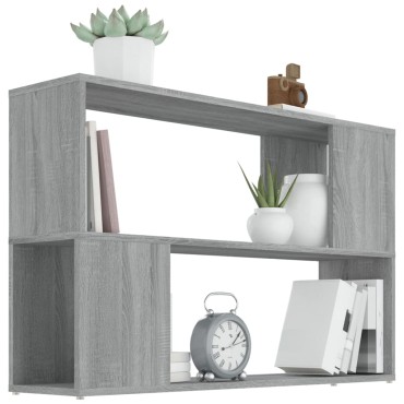 vidaXL Βιβλιοθήκη Γκρι Sonoma 100x24x63cm από Επεξεργασμένο Ξύλο 1 τεμ.