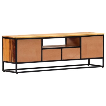 vidaXL Έπιπλο Τηλεόρασης 120x30x40cm Μασίφ Ανακυκλωμένο Ξύλο + Ατσάλι