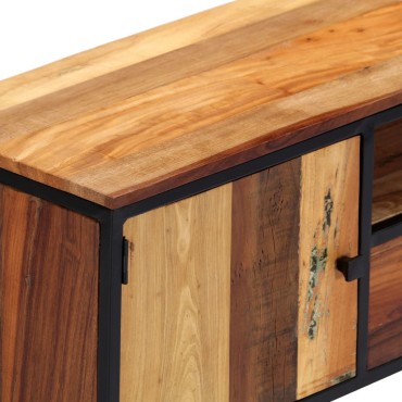 vidaXL Έπιπλο Τηλεόρασης 120x30x40cm Μασίφ Ανακυκλωμένο Ξύλο + Ατσάλι