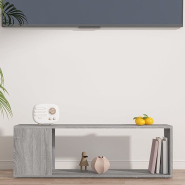 vidaXL Έπιπλο Τηλεόρασης Γκρι Sonoma 100x24x32cm Επεξεργασμένο Ξύλο