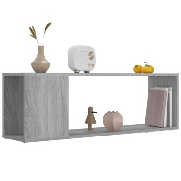 vidaXL Έπιπλο Τηλεόρασης Γκρι Sonoma 100x24x32cm Επεξεργασμένο Ξύλο