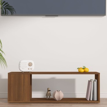 vidaXL Έπιπλο Τηλεόρασης Καφέ Δρυς 100x24x32cm Επεξεργασμένο Ξύλο