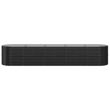 vidaXL Ζαρντινιέρα Ανθρακί 368x80x68 εκ Ατσάλι με Ηλεκτρ. Βαφή Πούδρας
