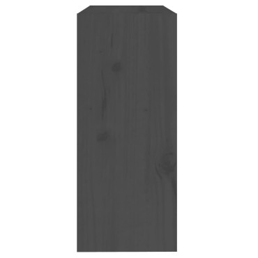 vidaXL Βιβλιοθήκη/Διαχωρ. Χώρου Γκρι 60x30x71,5cm Μασίφ Ξύλο Πεύκου 1 τεμ.