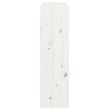 vidaXL Βιβλιοθήκη/Διαχωριστικό Χώρου Λευκή 60x30x103,5cm Μασίφ Πεύκο 1 τεμ.