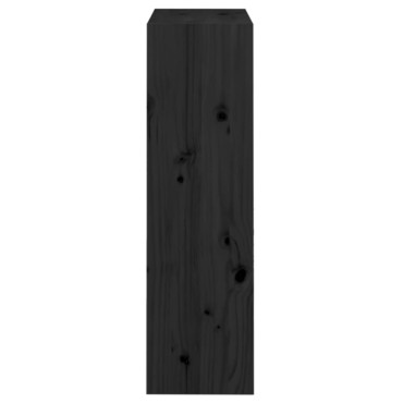 vidaXL Βιβλιοθήκη/Διαχωριστικό Χώρου Μαύρη 60x30x103,5cm Μασίφ Πεύκο 1 τεμ.