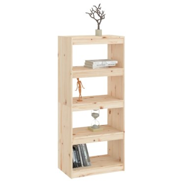 vidaXL Βιβλιοθήκη/Διαχωριστικό Χώρου 60x30x135,5cm Μασίφ Ξύλο Πεύκου 1 τεμ.