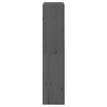 vidaXL Βιβλιοθήκη/Διαχωριστικό Χώρου Γκρι 60x30x135,5cm Μασίφ Πεύκο 1 τεμ.