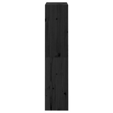 vidaXL Βιβλιοθήκη/Διαχωριστικό Χώρου Μαύρη 60x30x135,5cm Μασίφ Πεύκο 1 τεμ.