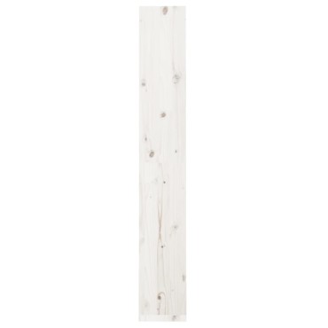 vidaXL Βιβλιοθήκη/Διαχωριστικό Χώρου Λευκή 60x30x199,5cm Μασίφ Πεύκο 1 τεμ.