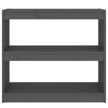vidaXL Βιβλιοθήκη/Διαχωριστικό Χώρου Γκρι 80x30x71,5cm Μασίφ Πεύκο 1 τεμ.